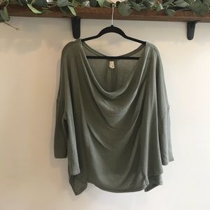 Free People scoop neck shirt! Size L